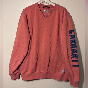 Carhartt Jasper Heather Loose Fit Orange Sweatshirt CUT V-Neck Men’s Size Large